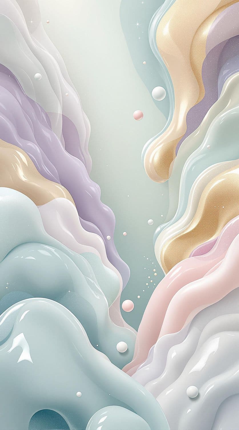 Cascading Silk and Marble