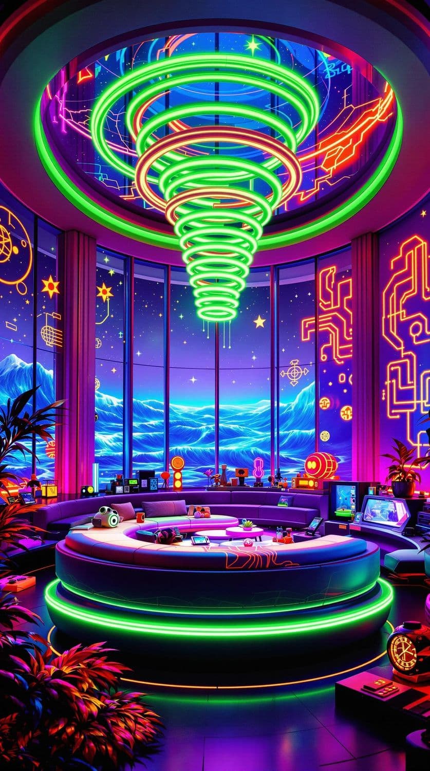 Neon Eclectic Living Room