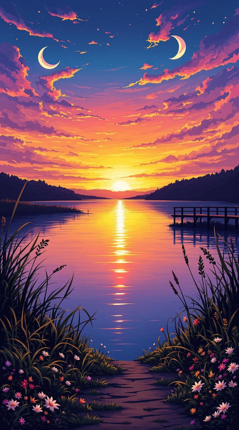 Sunset Symphony by the River