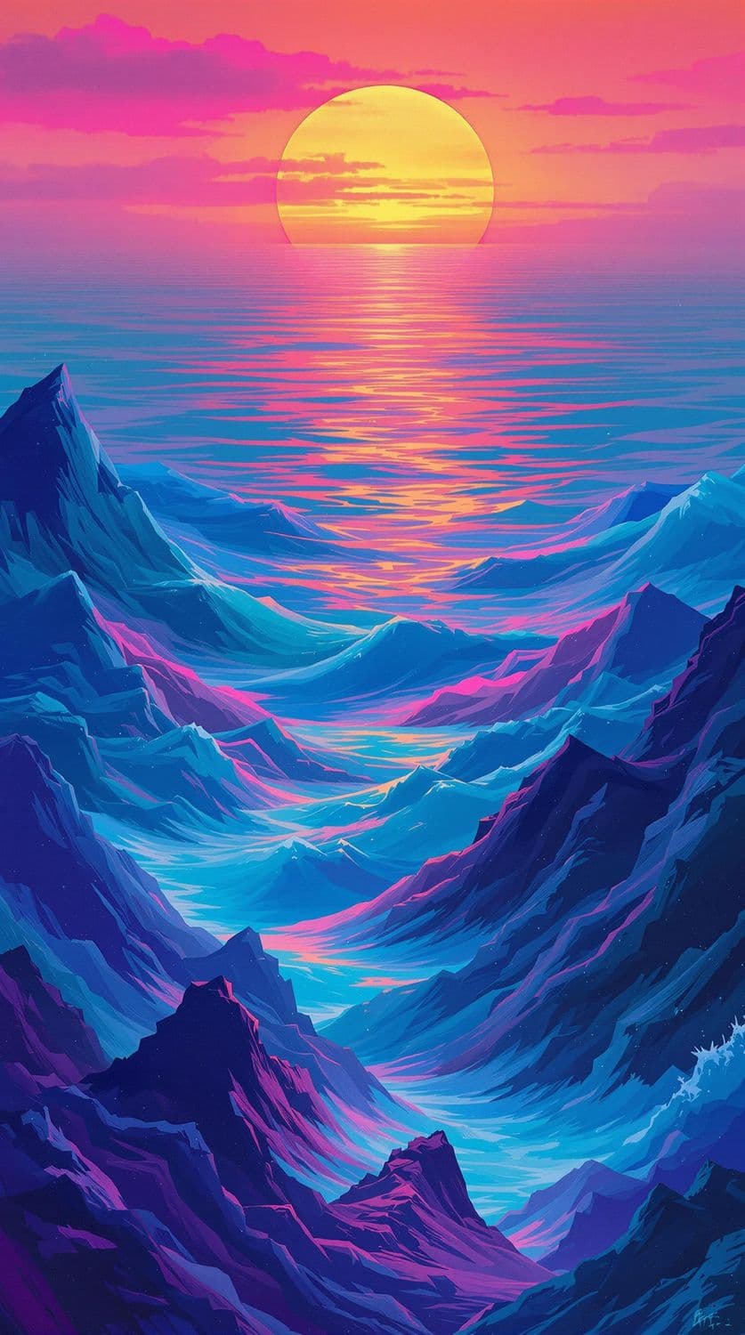 Surreal Ocean Sunset