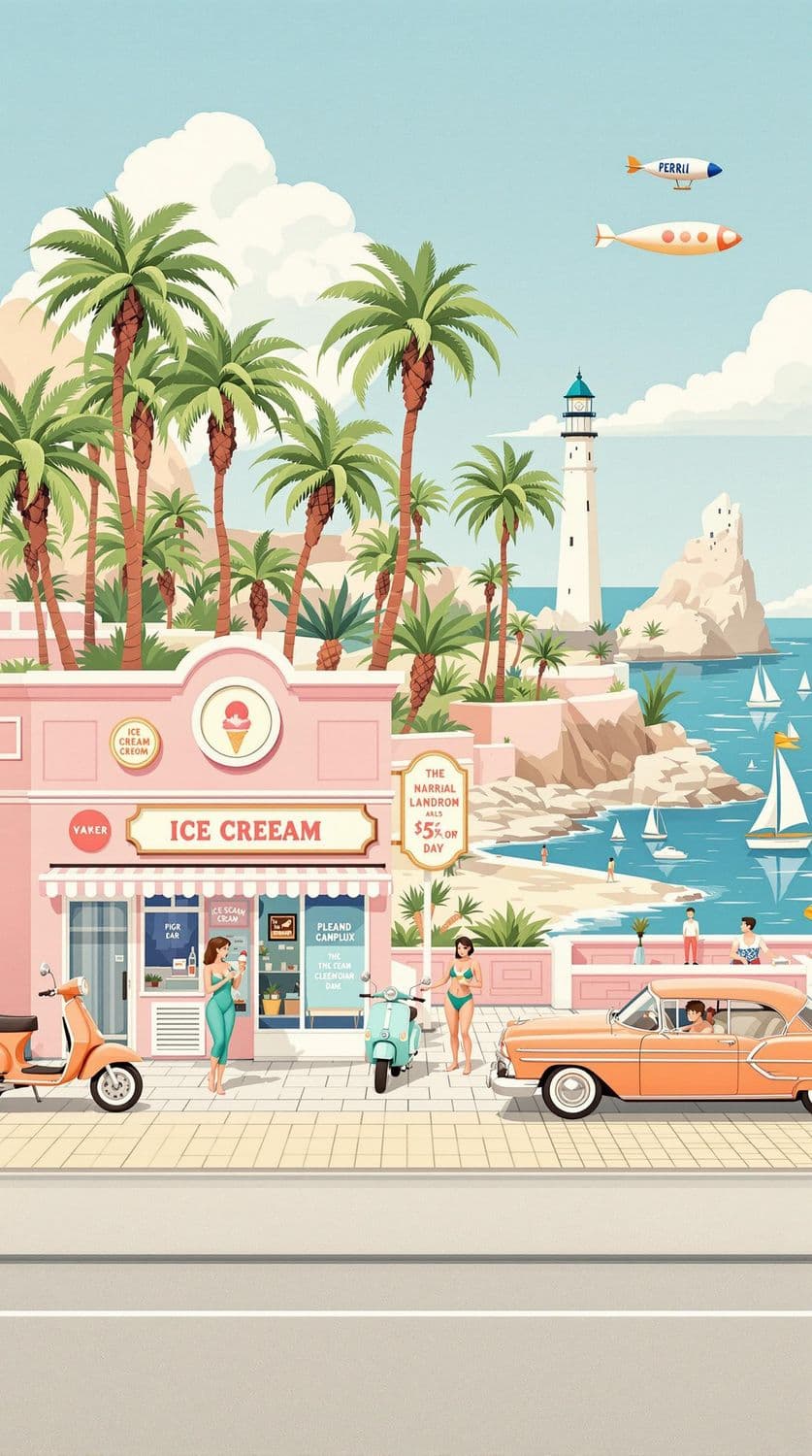 Nostalgic Seaside Promenade