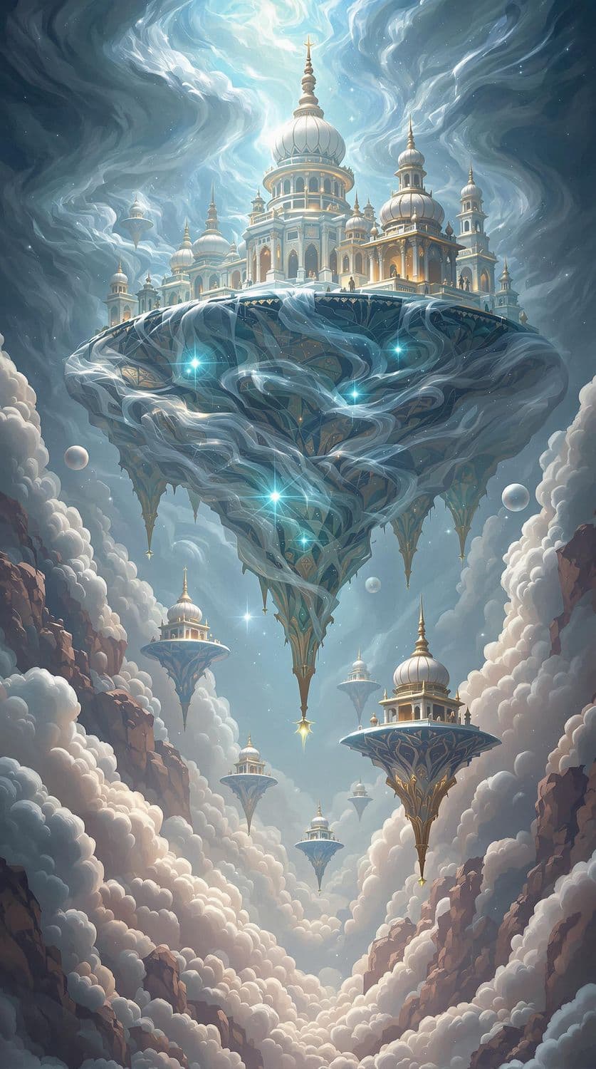 Floating Temples in the Mist