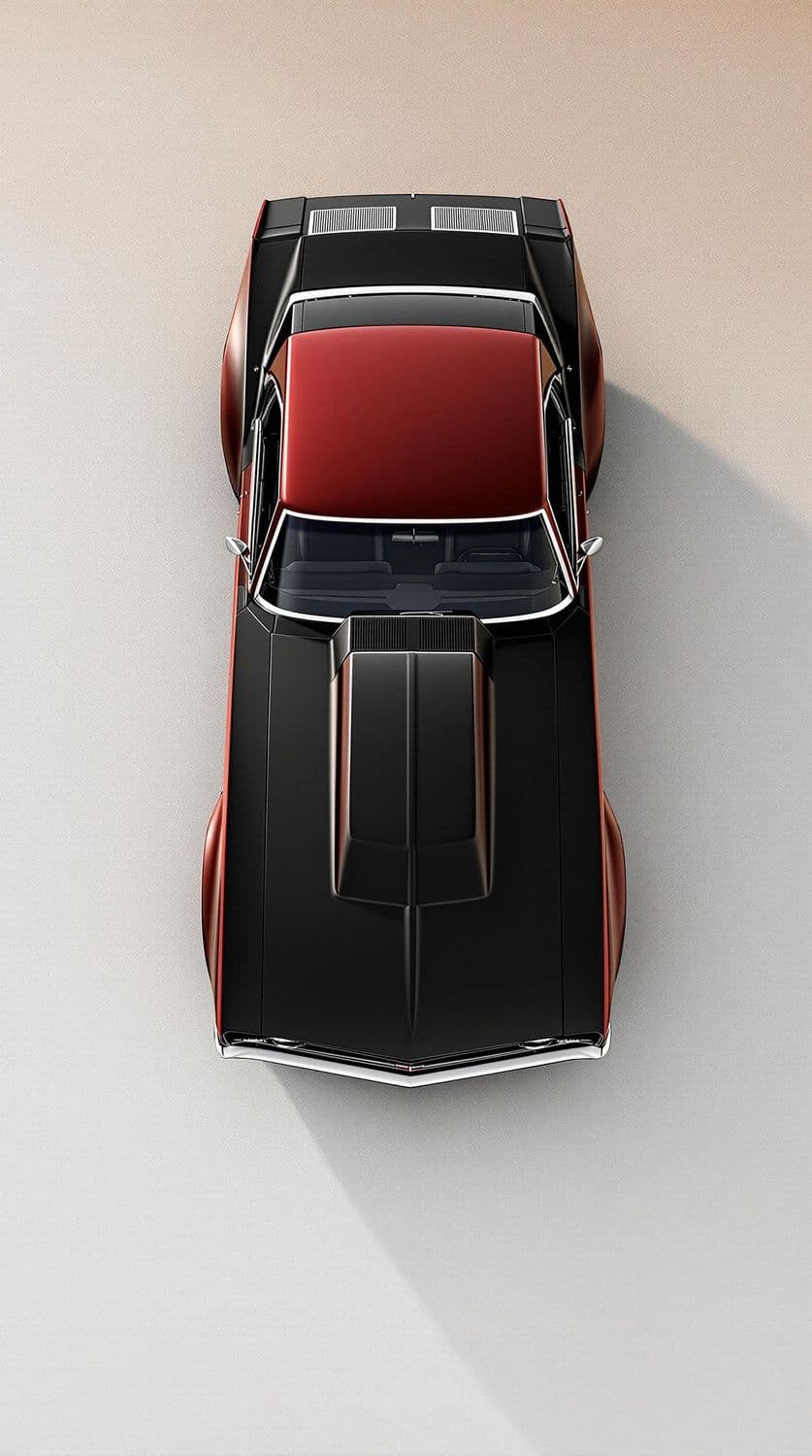 Classic Muscle Car in the Desert