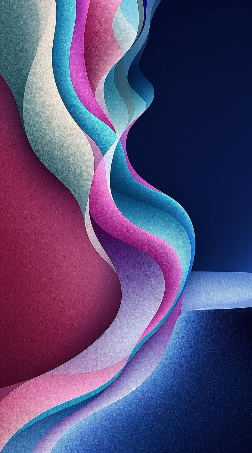 Cascading Waves in Soft Pastels