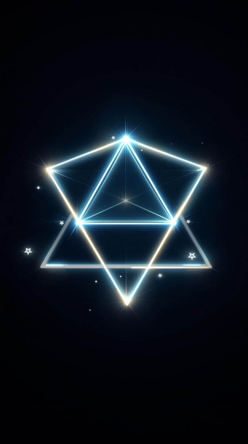 Bright Pentagon in Starry Abyss