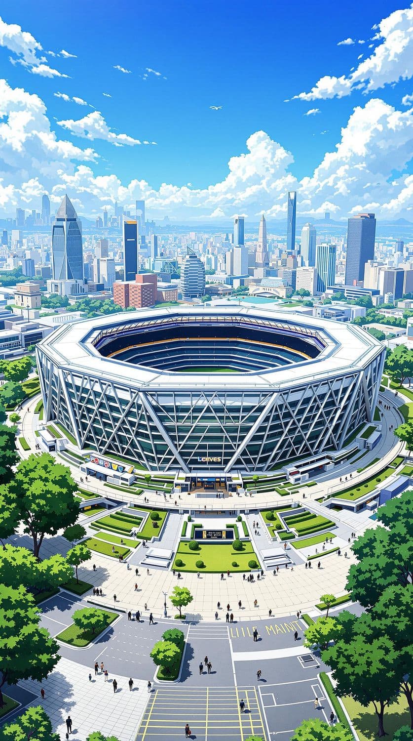 Modern Sports Arena in a Metropolis