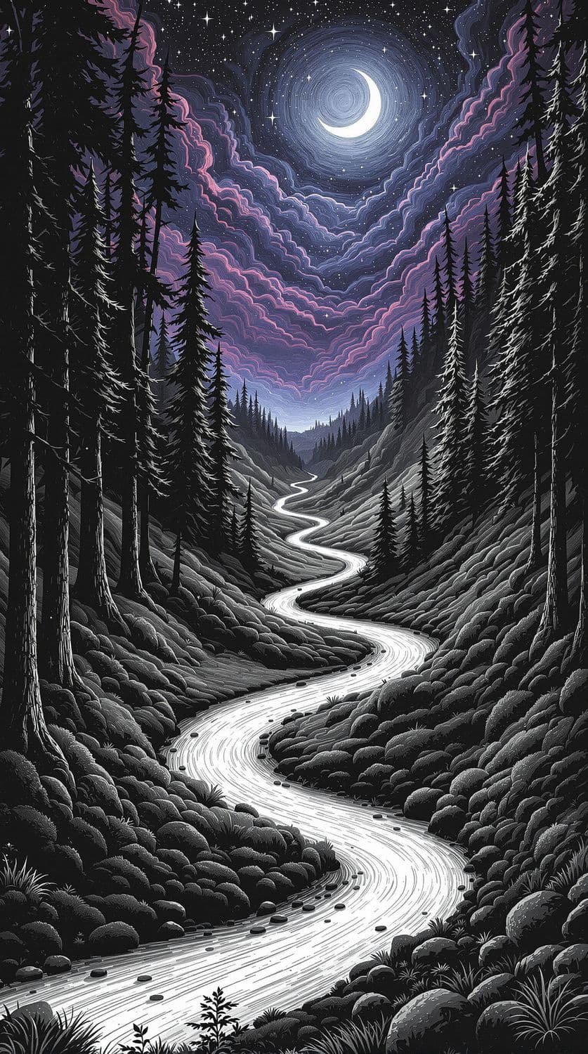 Enchanted Night Forest