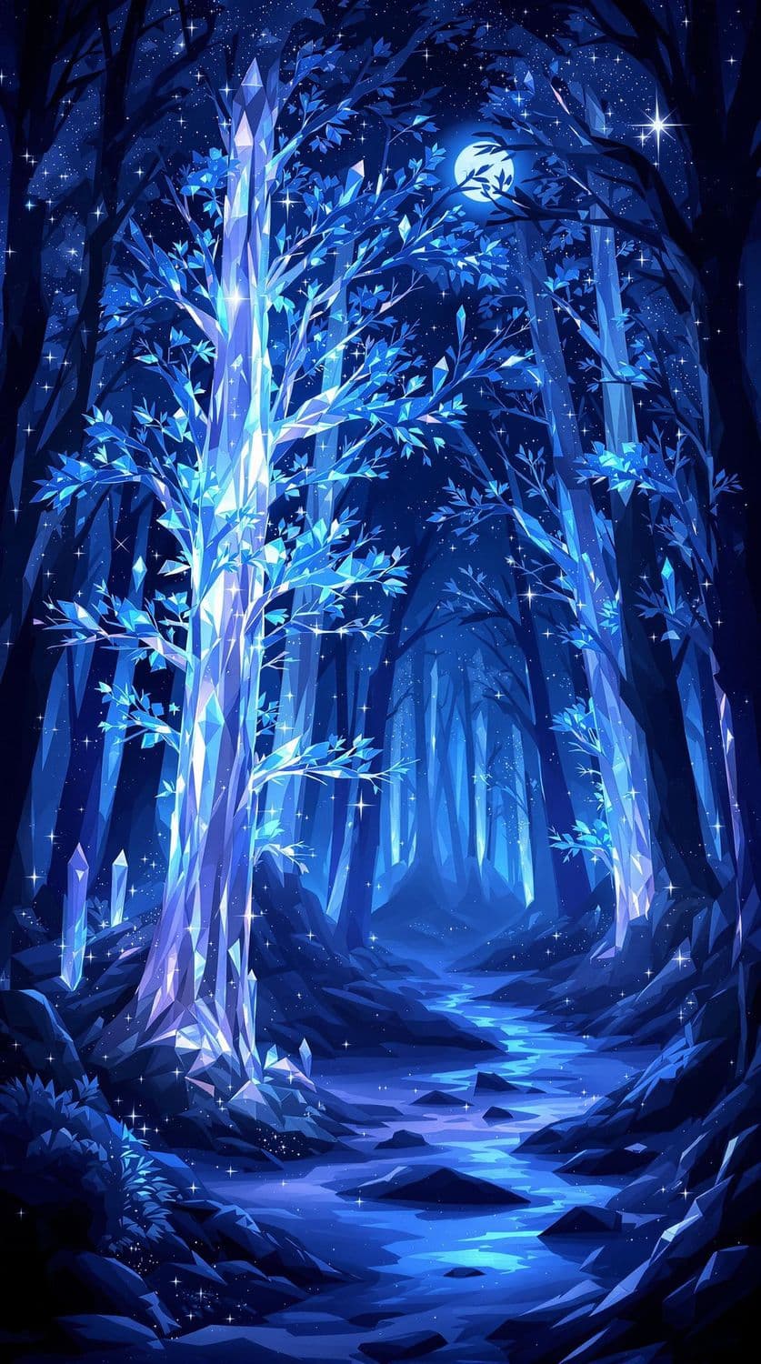 Crystal Moonlight Forest